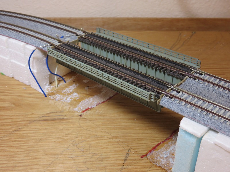 鉄道模型　大型レイアウト　デッキガーダー橋