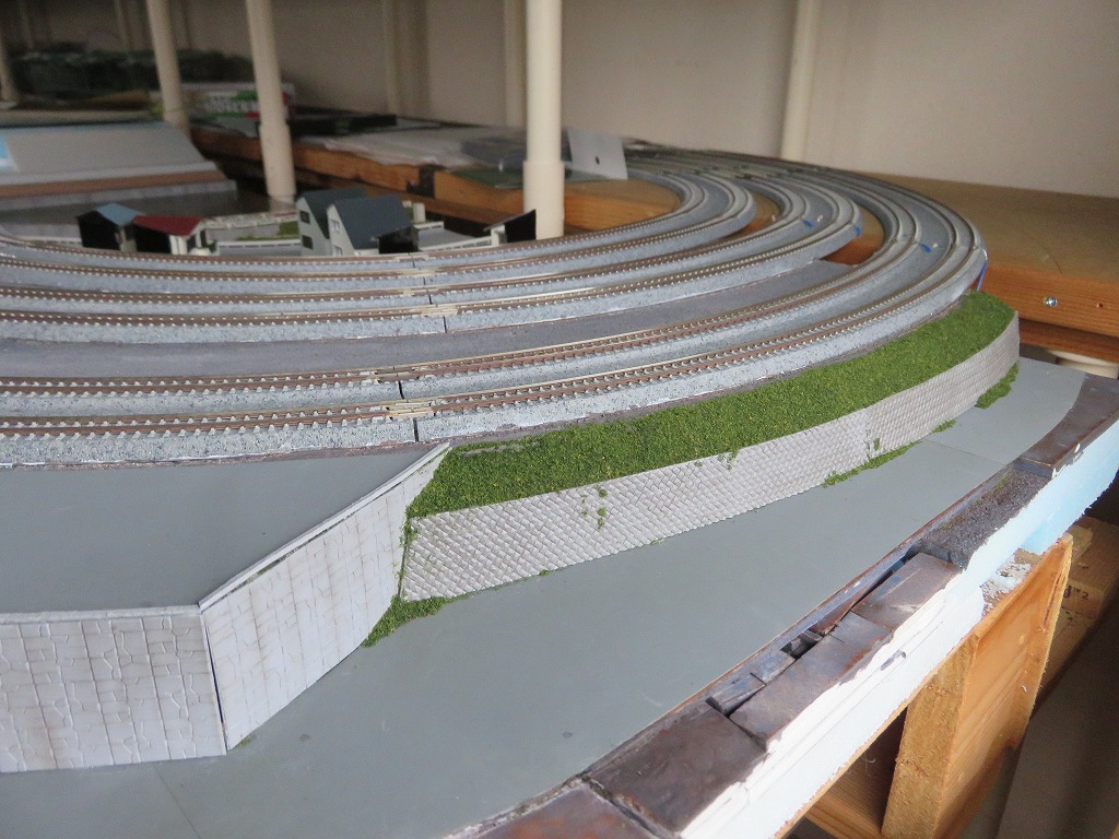 築堤　擁壁　鉄道模型　ジオラマ